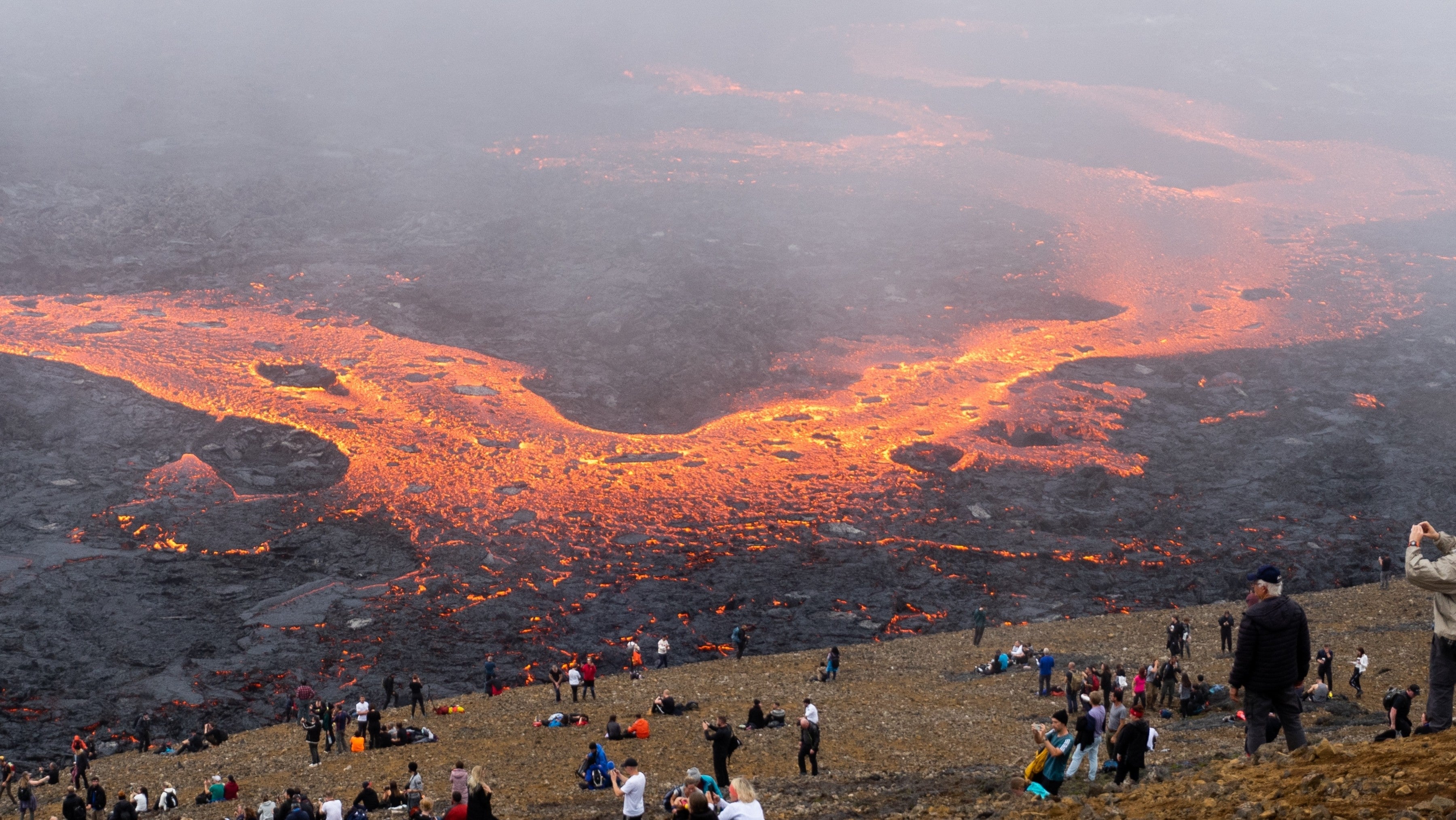 volcanic eruption in Mt Fagradalsfjall, only about 30 km away from the capital of Reykjavik