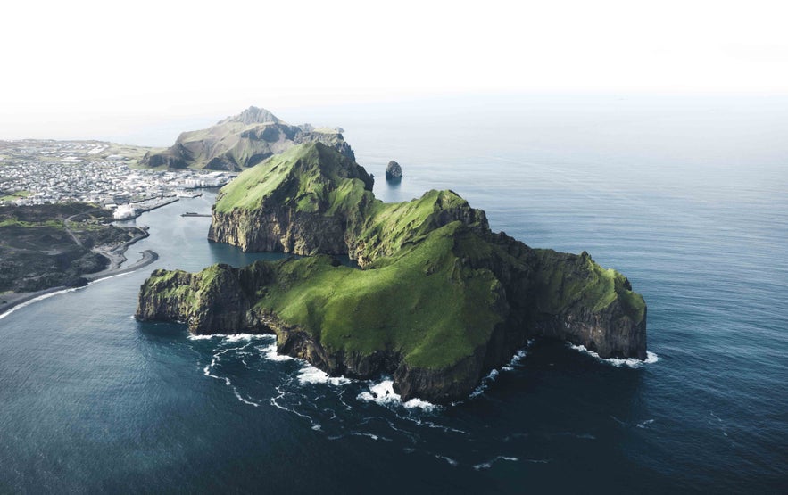 The scenic archipelago of Vestmannaeyjar is located off the coast of South Iceland.