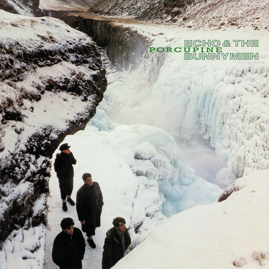 The cover of the album Porcupine by English band Echo & the Bunnymen, featuring Gullfoss waterfall in Iceland