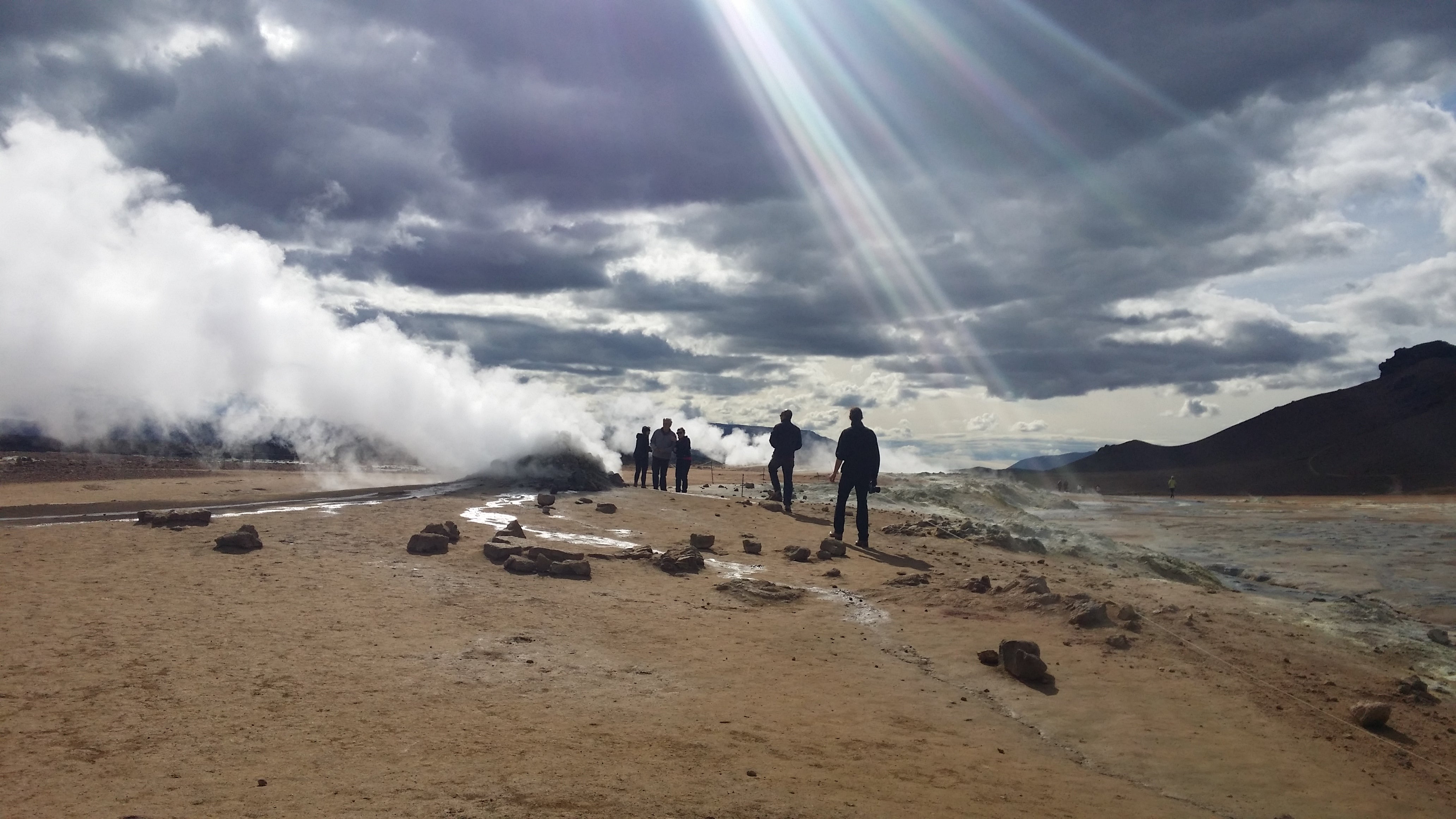 Many mud pits bubble on Namafjall mountain.