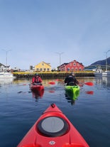 Le kayak dans le fjord de Siglufjordur, au nord de l'Islande, est une activité amusante et relaxante pour tout le monde.