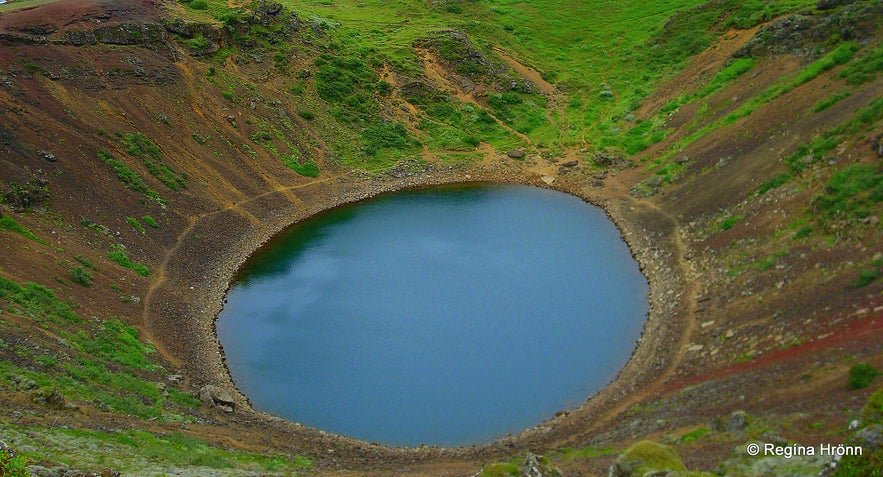 Kerið crater and Nykurinn - the Water-kelpie in South Iceland