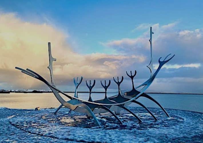 The Sun Voyager sculpture in Reykjavik.