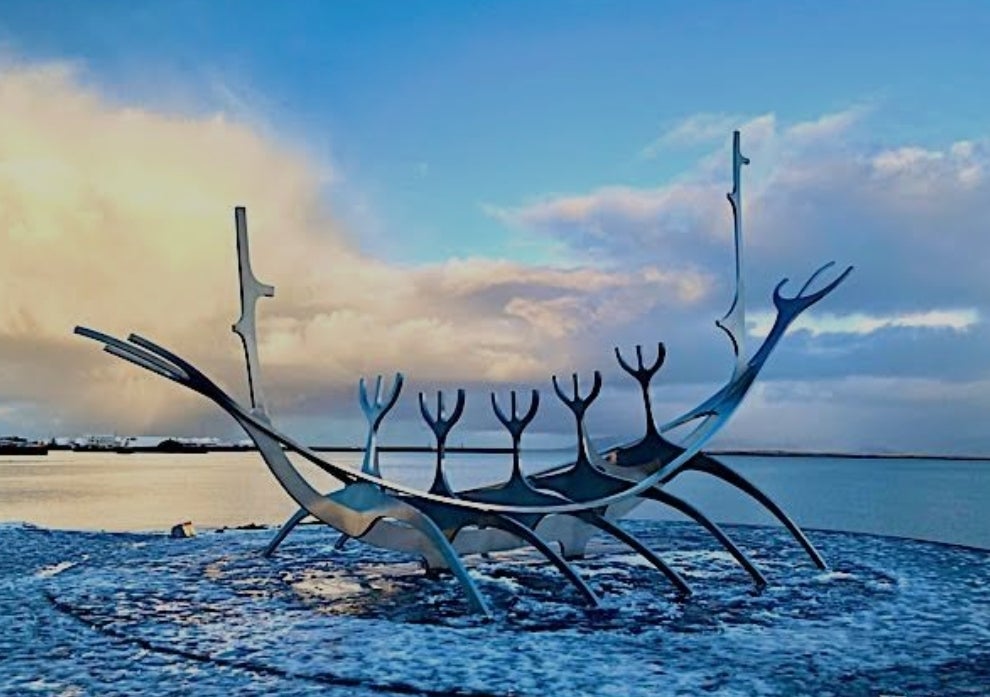 The Sun Voyager sculpture in Reykjavik.
