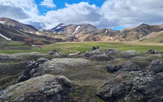 Some of the spectacular mountain scenery in the Highlands of Iceland.