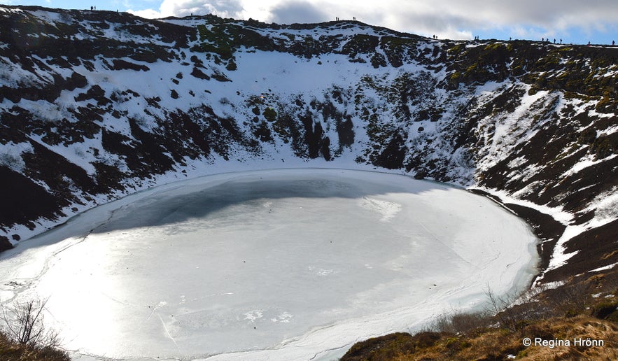 Kerið crater and Nykurinn - the Water-kelpie in South Iceland