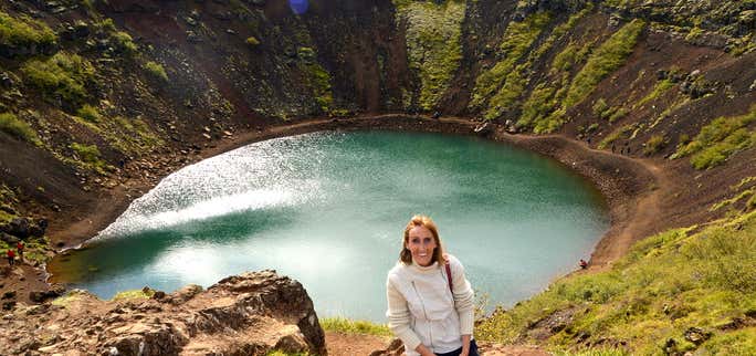 Kerið crater and Nykurinn - the Water-kelpie in South Iceland
