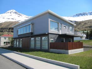 Seydisfjordur Apartment building from the outside.