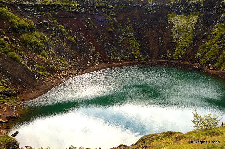 Kerið crater and Nykurinn - the Water-kelpie in South Iceland