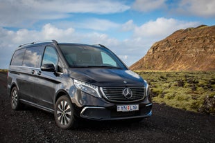 Travel in a luxury electric Mercedes when you book this full-day eco-friendly Golden Circle tour with bonus attractions from Reykjavik.