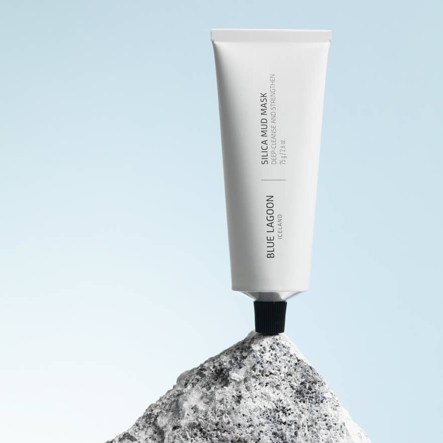 The Blue Lagoon Silica Mud Mask deeply cleanses and strengthens the skin.