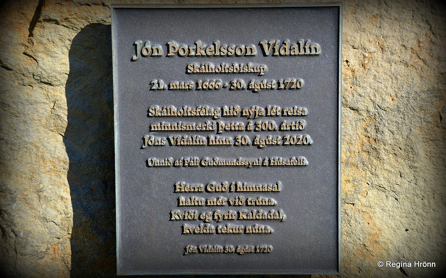 Biskupsbrekka - the Bishop's Hill and the Memorial Crosses for Bishop Jón Vídalín