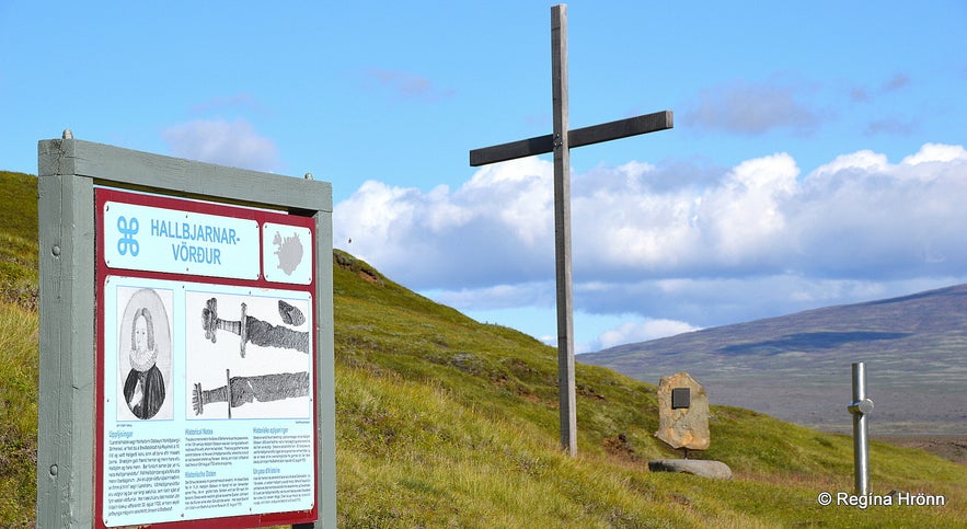 Biskupsbrekka - the Bishop's Hill and the Memorial Crosses for Bishop Jón Vídalín