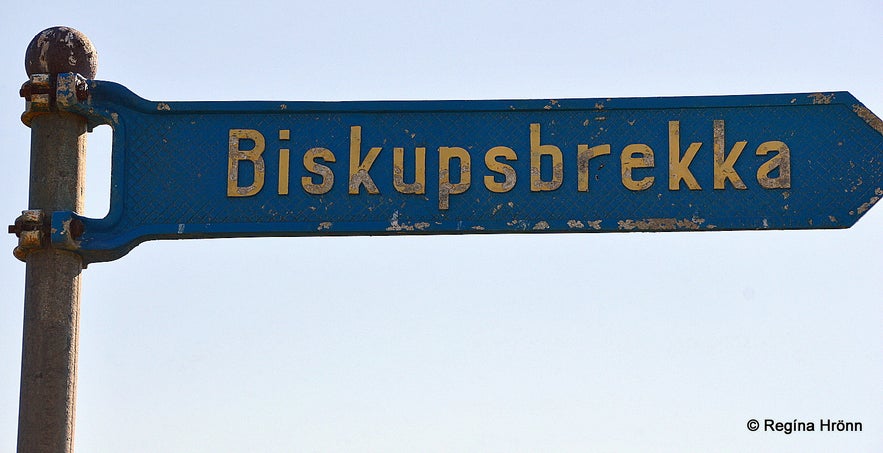 Biskupsbrekka - the Bishop's Hill and the Memorial Crosses for Bishop Jón Vídalín