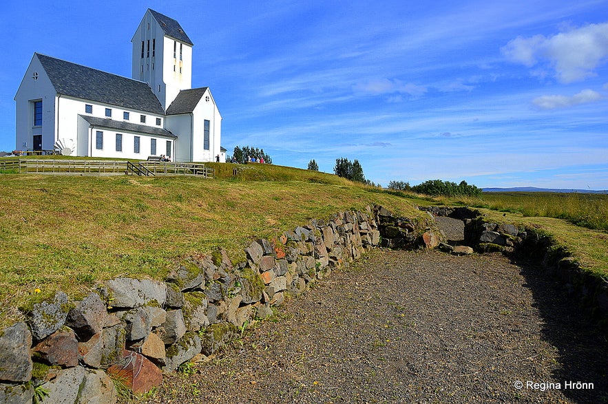 Biskupsbrekka - the Bishop's Hill and the Memorial Crosses for Bishop Jón Vídalín