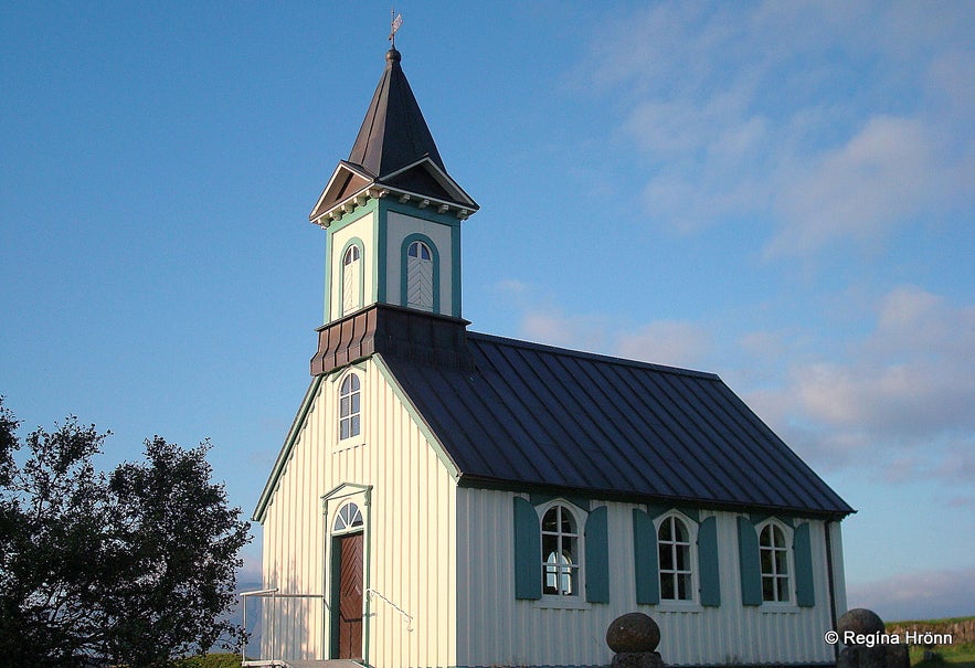 Biskupsbrekka - the Bishop's Hill and the Memorial Crosses for Bishop Jón Vídalín