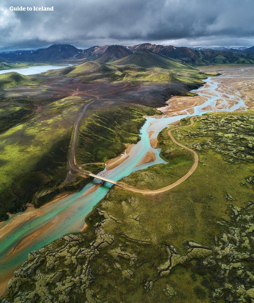 航拍冰島的美景