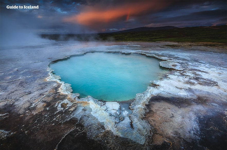 Sources chaudes en Islande au mois de septembre