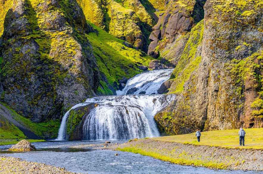 Stjornarfoss is easily accessable from the Ring Road