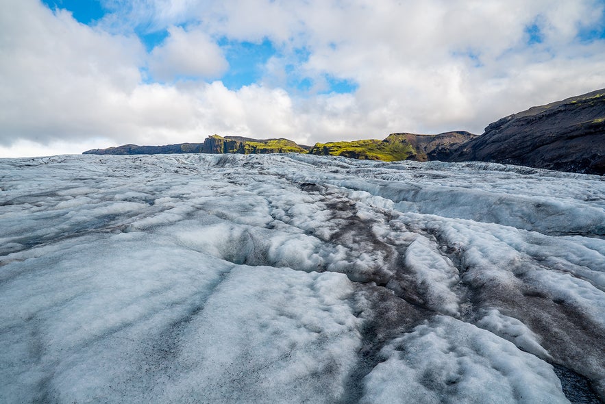 Solheimajokull glacier in Iceland