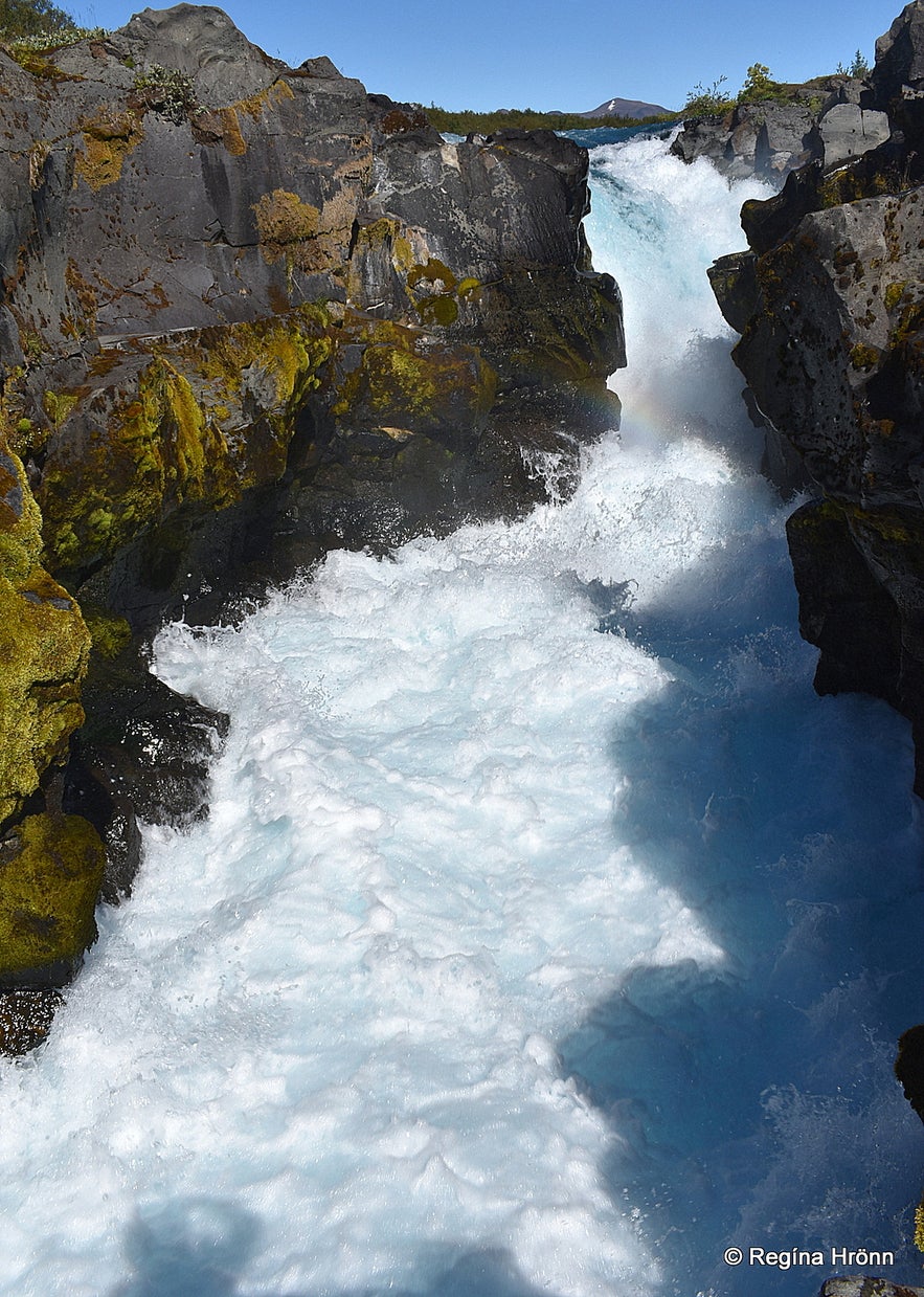 The beautiful Brúarfoss Waterfall - is this the bluest River in Iceland