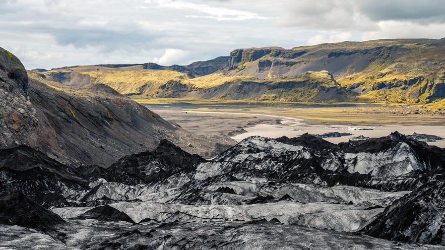 Solheimajokull glacier on the south coast of Iceland