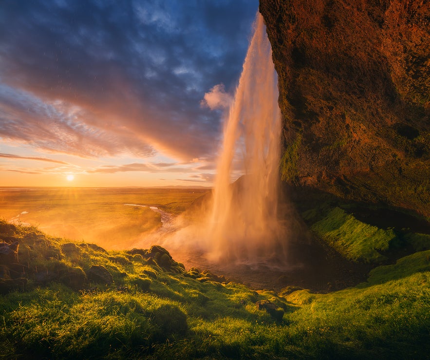 Seljalandsfoss waterfall on the South Coast of Iceland