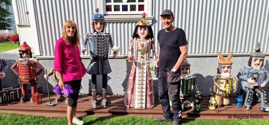 Colourful Fairytale Figures in Akureyri in North-Iceland