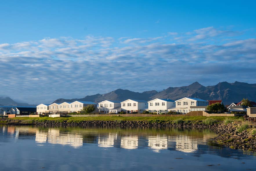Scenic Hofn in East Iceland, known for hosting the Lobster Festival, a seafood celebration among beloved festivals in Iceland.