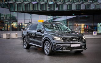 A comfortable luxury vehicle will pick up guests from the airport.