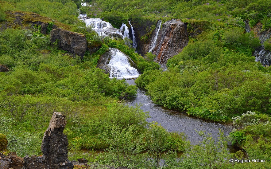 Jökulsá á Fjöllum Glacial River and the magnificent Waterfalls in Jökulsárgljúfur Canyon