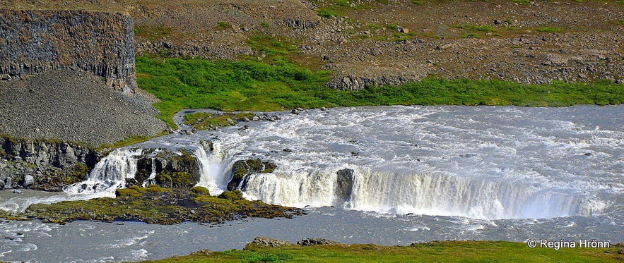 Jökulsá á Fjöllum Glacial River and the magnificent Waterfalls in Jökulsárgljúfur Canyon