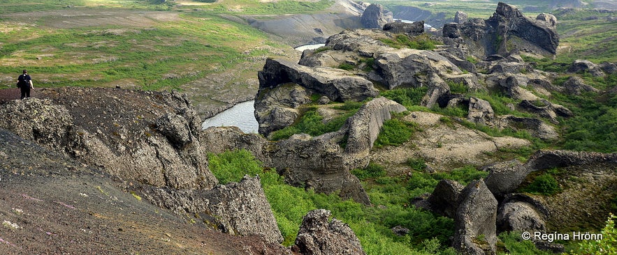 Jökulsá á Fjöllum Glacial River and the magnificent Waterfalls in Jökulsárgljúfur Canyon