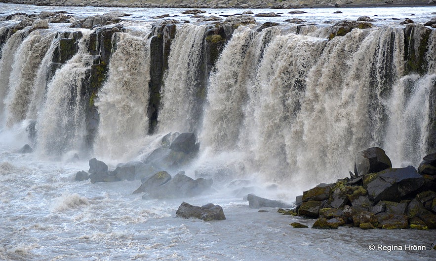 Jökulsá á Fjöllum Glacial River and the magnificent Waterfalls in Jökulsárgljúfur Canyon