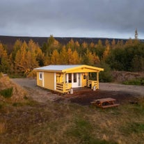 Kalda Lyngholt has adorable one-bedroom cottages surrounded by nature close to the Lagarfljot river.