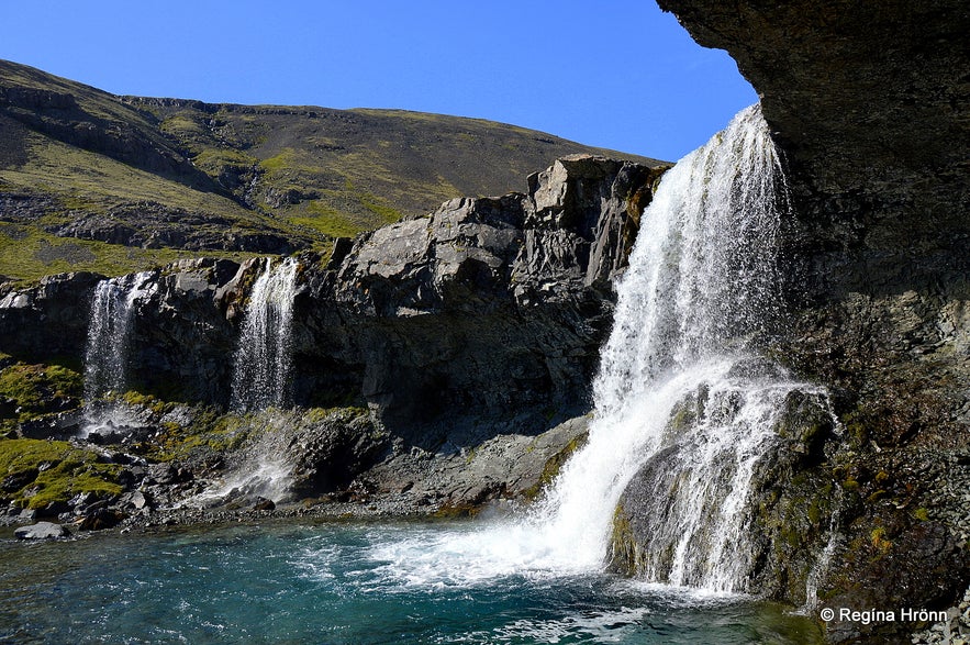 Skútafoss - the Hidden Waterfall of the Cave in East Iceland