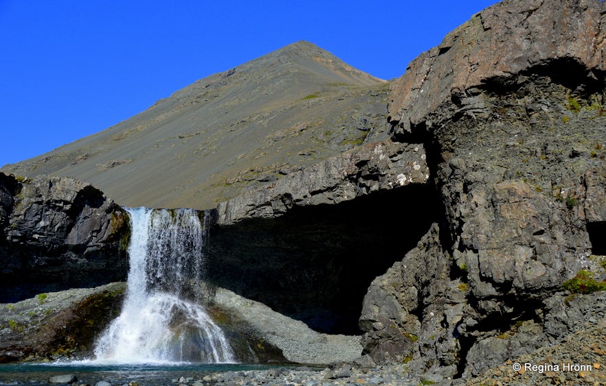 Skútafoss - the Hidden Waterfall of the Cave in East Iceland