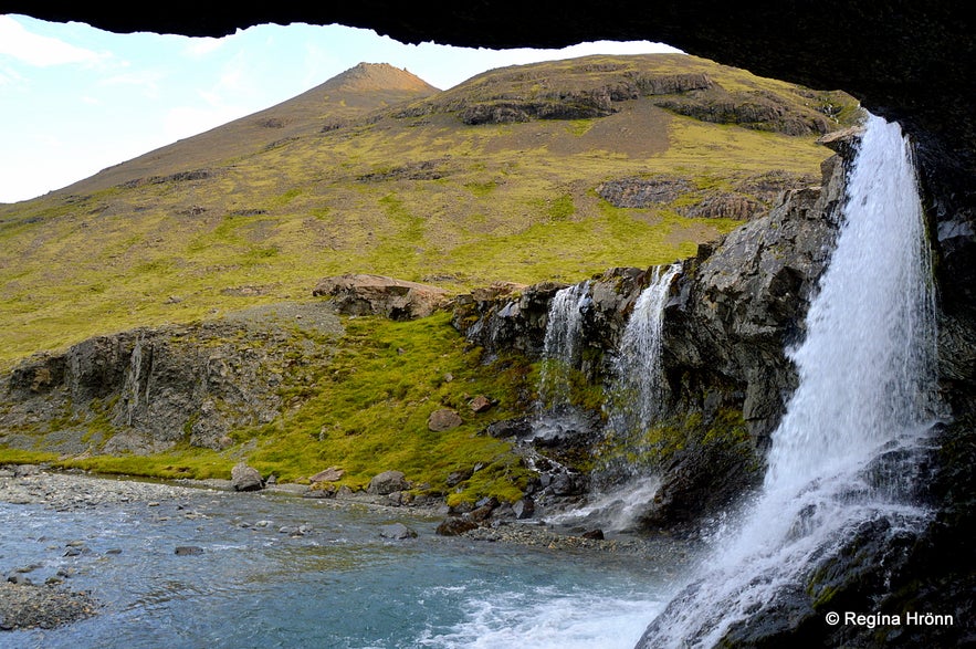 Skútafoss - the Hidden Waterfall of the Cave in East Iceland