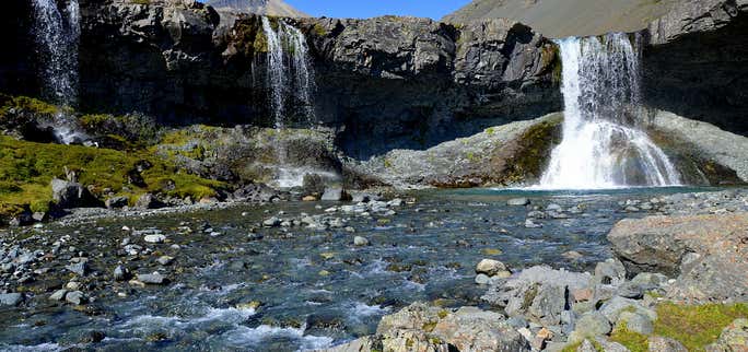 Skútafoss - the Hidden Waterfall of the Cave in East Iceland