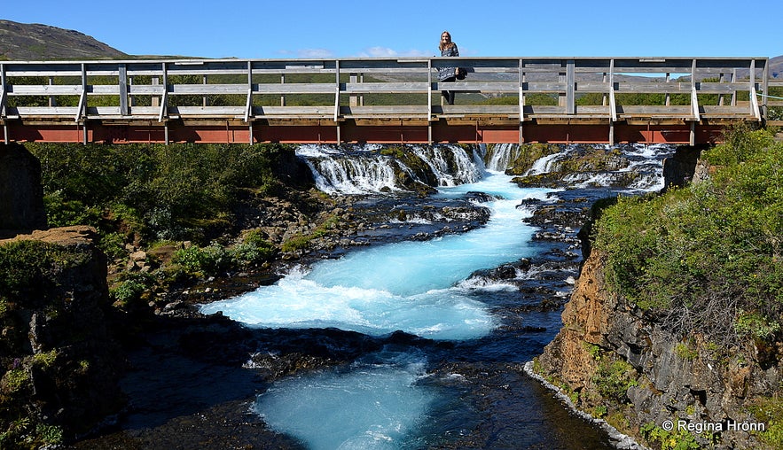 The beautiful Brúarfoss Waterfall - is this the bluest River in Iceland