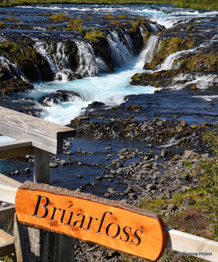 The beautiful Brúarfoss Waterfall - is this the bluest River in Iceland