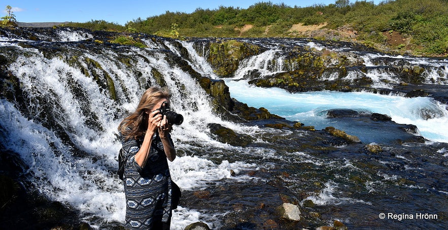 The beautiful Brúarfoss Waterfall - is this the bluest River in Iceland