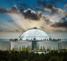 During your private bespoke driving tour, you could visit the Perlan Museum and enjoy the views from the observation deck.