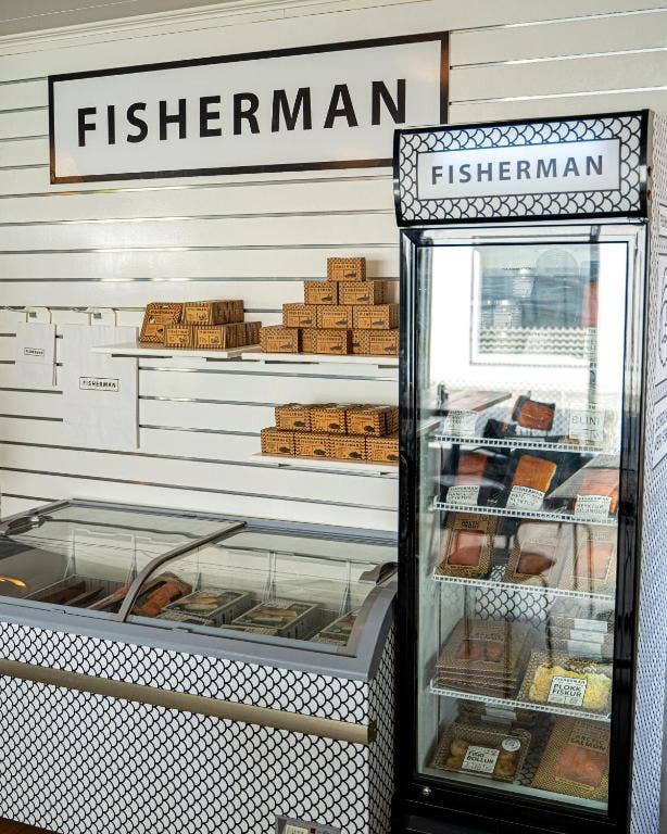 Customers can purchase fresh fish and other delicacies at the Fisherman Guesthouse Sudureyri in the Westfjords.