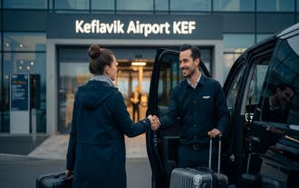 Private transfer from Keflavík Airport to Reykjavik with modern vehicle and professional driver.