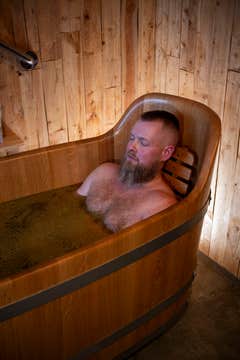 Relaxing Beer Bath Spa Experience at Blabjorg Resort in East Iceland
