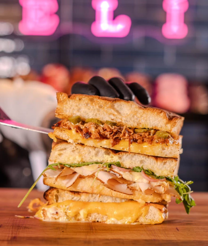 Freshly made sandwich from Kol Deli, a popular sandwich stop in Reykjavik.