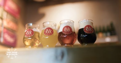 Sample beers for tasting from RVK Brewing Company.