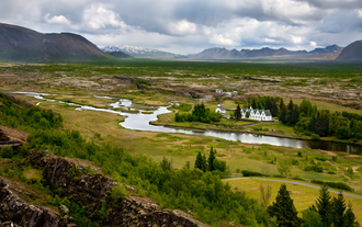 En av de vackra sevärdheterna i Thingvellir nationalpark.