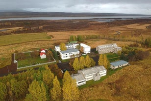 An aerial view of Eidar Hostel & Apartments.